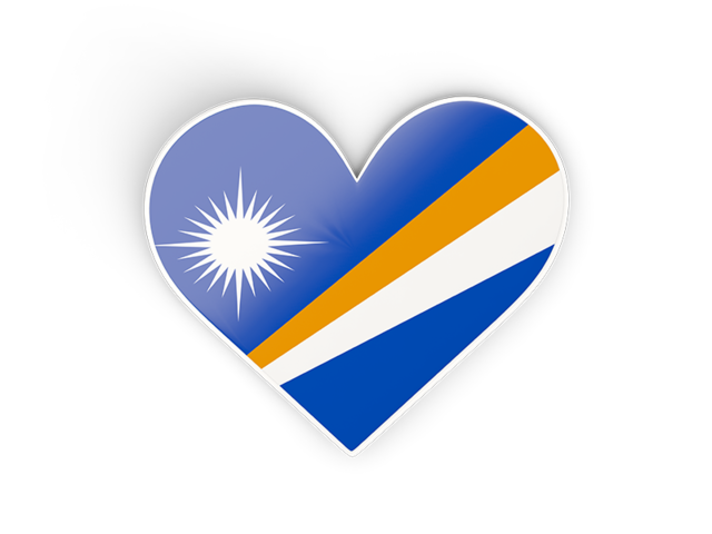 Heart sticker. Download flag icon of Marshall Islands at PNG format
