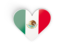 Mexico. Heart sticker. Download icon.