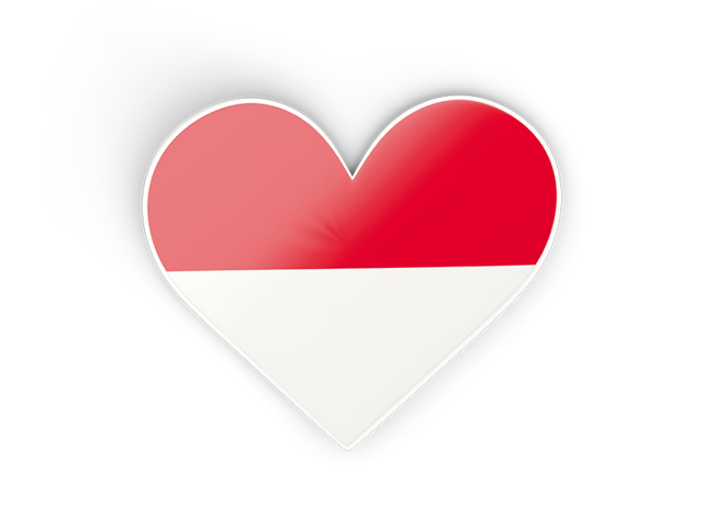 Heart sticker. Download flag icon of Monaco at PNG format