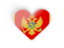 Montenegro. Heart sticker. Download icon.