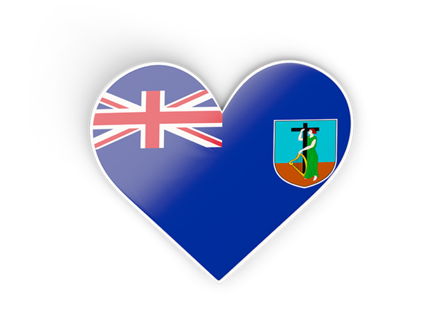 Heart sticker. Download flag icon of Montserrat at PNG format