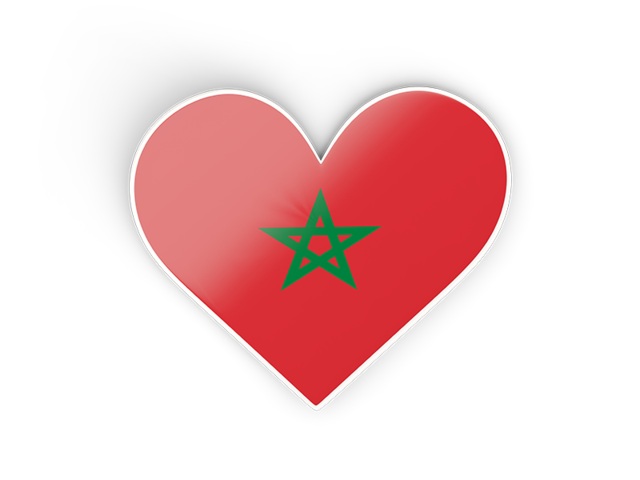 Heart sticker. Download flag icon of Morocco at PNG format