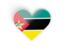 Mozambique. Heart sticker. Download icon.