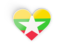 Myanmar. Heart sticker. Download icon.