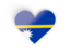 Nauru. Heart sticker. Download icon.