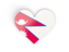 Nepal. Heart sticker. Download icon.