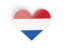 Netherlands. Heart sticker. Download icon.