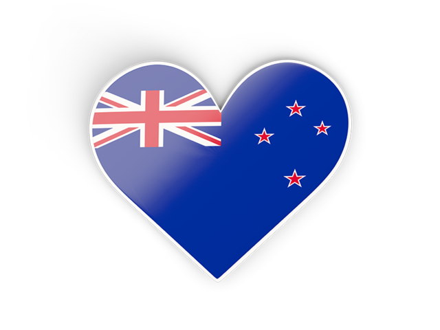 Heart sticker. Download flag icon of New Zealand at PNG format