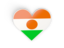 Niger. Heart sticker. Download icon.