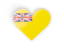 Niue. Heart sticker. Download icon.