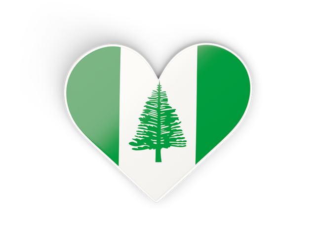 Heart sticker. Download flag icon of Norfolk Island at PNG format