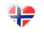 Норвегия. Наклейка в форме сердца. Скачать иконку.