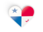 Panama. Heart sticker. Download icon.