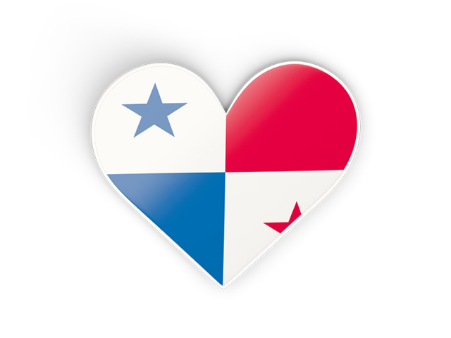 Heart sticker. Download flag icon of Panama at PNG format