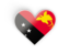 Papua New Guinea. Heart sticker. Download icon.