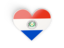 Paraguay. Heart sticker. Download icon.