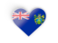 Pitcairn Islands. Heart sticker. Download icon.