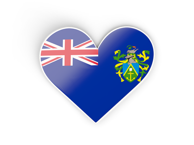 Heart sticker. Download flag icon of Pitcairn Islands at PNG format