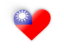 Taiwan. Heart sticker. Download icon.