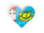Saint Pierre and Miquelon. Heart sticker. Download icon.