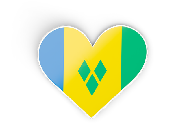 Heart sticker. Download flag icon of Saint Vincent and the Grenadines at PNG format