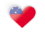 Samoa. Heart sticker. Download icon.