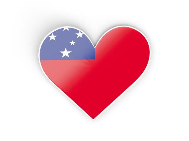 Heart sticker. Download flag icon of Samoa at PNG format