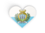 Сан-Марино. Наклейка в форме сердца. Скачать иконку.