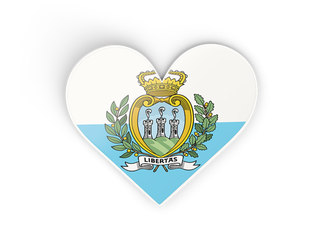 Heart sticker. Download flag icon of San Marino at PNG format