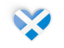 Scotland. Heart sticker. Download icon.