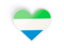 Sierra Leone. Heart sticker. Download icon.