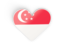 Singapore. Heart sticker. Download icon.