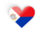 Sint Maarten. Heart sticker. Download icon.