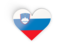 Slovenia. Heart sticker. Download icon.