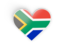 South Africa. Heart sticker. Download icon.