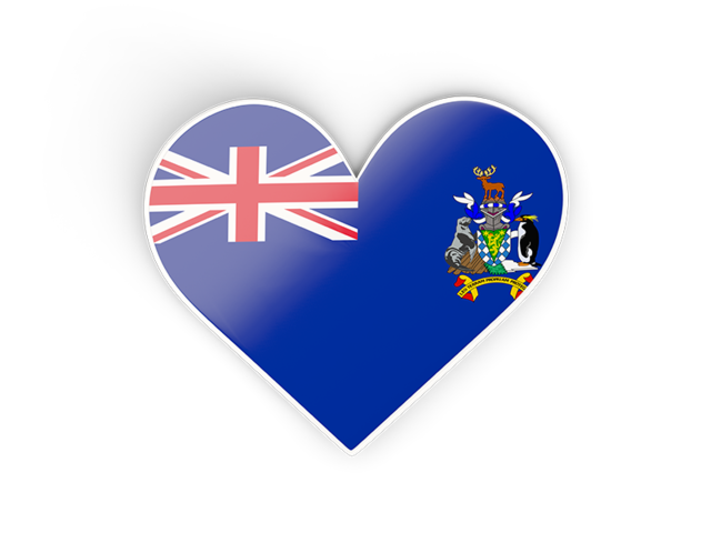 Heart sticker. Download flag icon of South Georgia and the South Sandwich Islands at PNG format