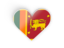 Sri Lanka. Heart sticker. Download icon.