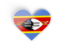 Swaziland. Heart sticker. Download icon.