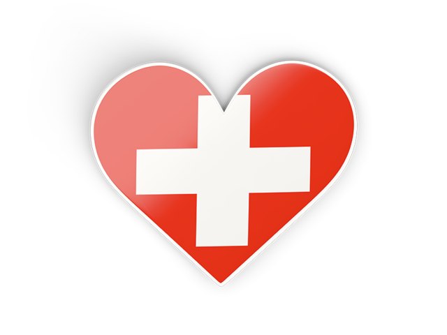 Heart sticker. Download flag icon of Switzerland at PNG format