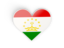 Tajikistan. Heart sticker. Download icon.