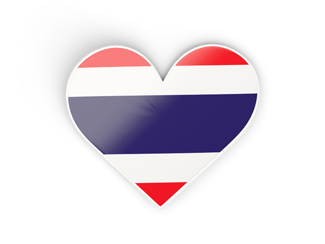 Heart sticker. Download flag icon of Thailand at PNG format