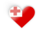 Tonga. Heart sticker. Download icon.