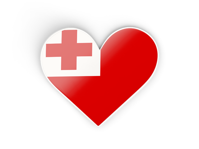 Heart sticker. Download flag icon of Tonga at PNG format