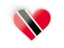 Trinidad and Tobago. Heart sticker. Download icon.