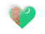 Turkmenistan. Heart sticker. Download icon.