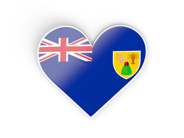 Heart sticker. Download flag icon of Turks and Caicos Islands at PNG format