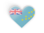 Tuvalu. Heart sticker. Download icon.