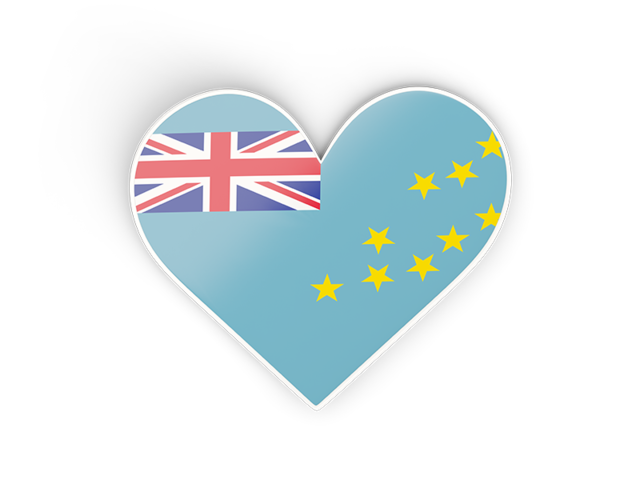 Heart sticker. Download flag icon of Tuvalu at PNG format
