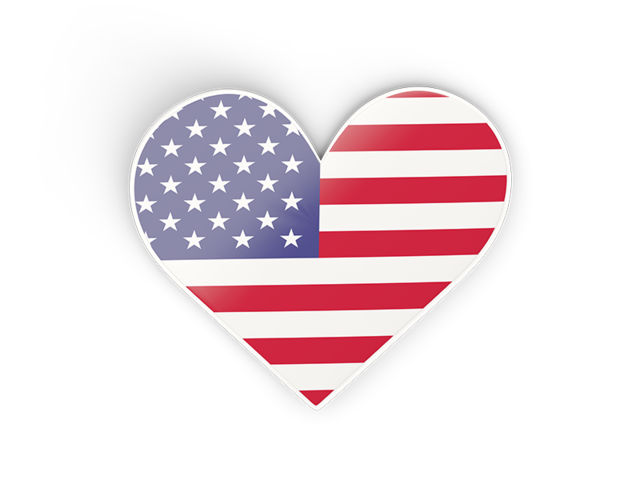 Heart sticker. Download flag icon of United States of America at PNG format