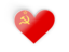 Soviet Union. Heart sticker. Download icon.